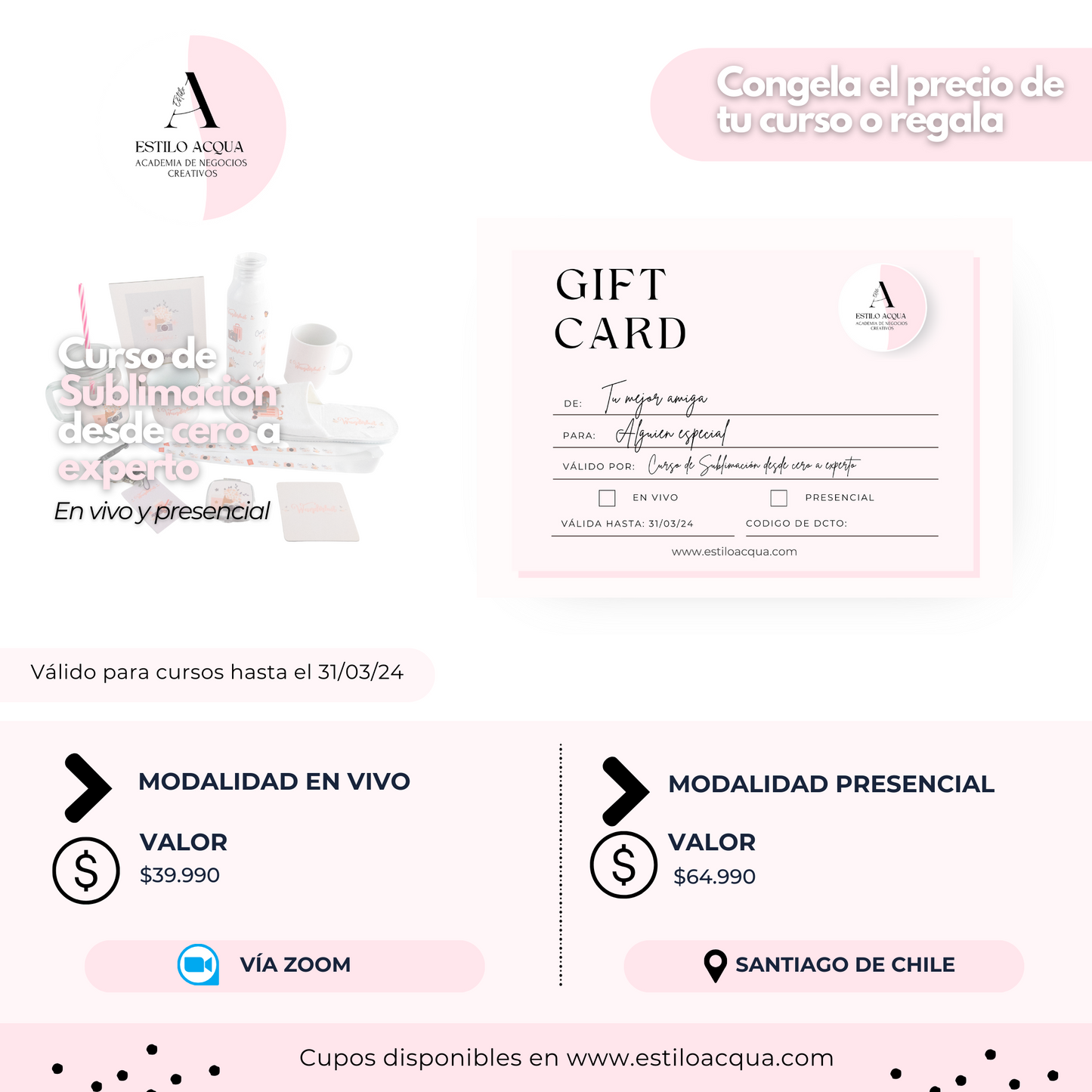 Gift Card - Curso de sublimación desde cero a experto