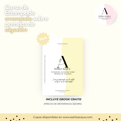 Curso de estampado avanzado sobre prendas de algodón