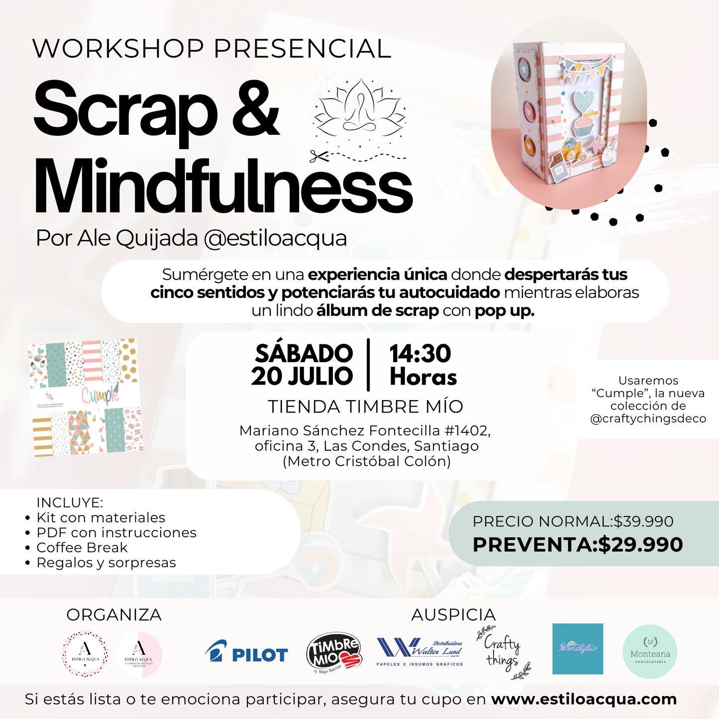 Workshop Scrap & Mindfulness 20/07